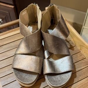 Eileen Fisher Shimmering Bronze Sandals